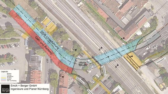 Erlangen: So soll die StUB die Bahn an der Güterhallenstraße unterqueren