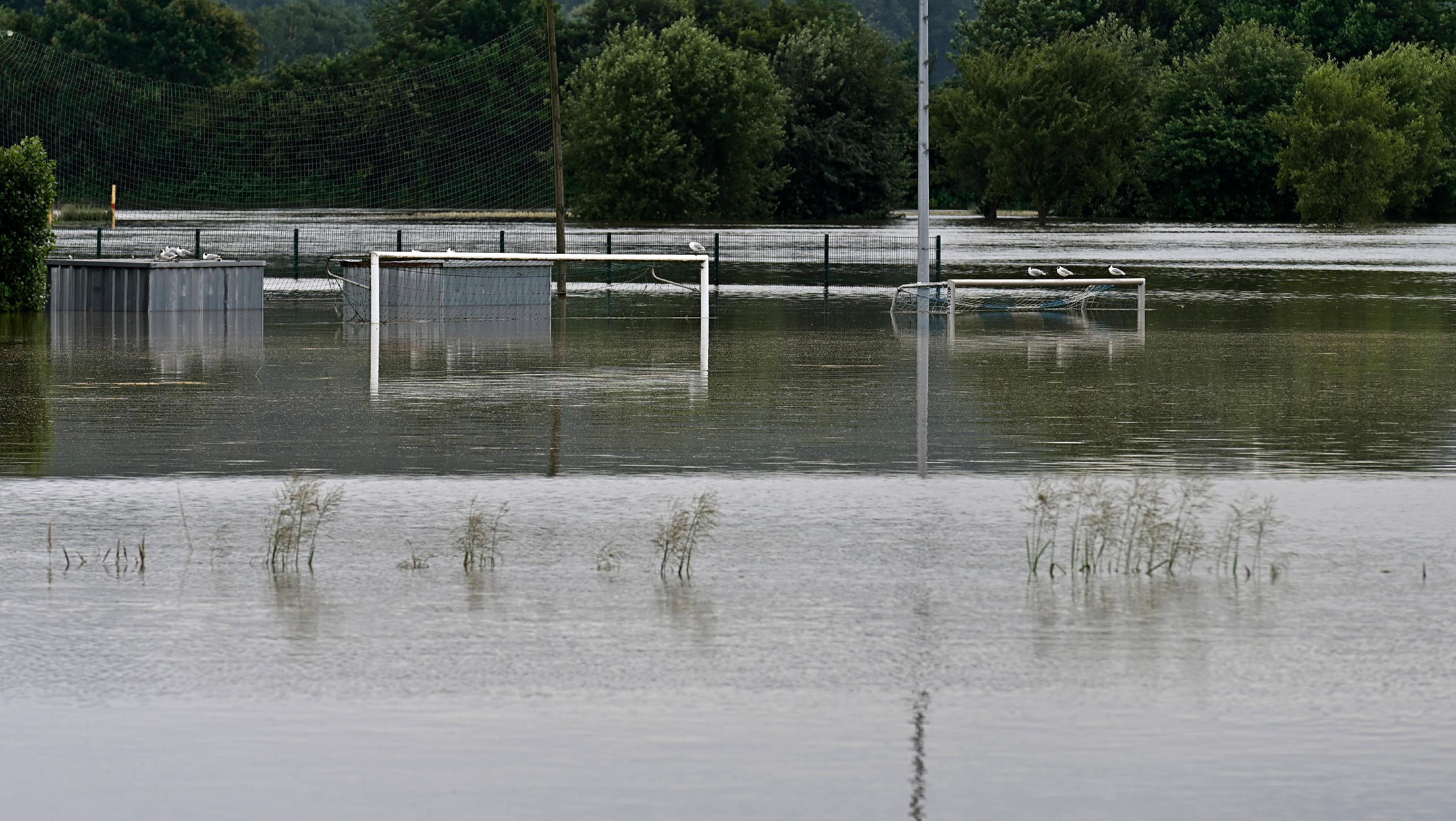 Der Fluss führt auch hier extrem viel Wasser. 