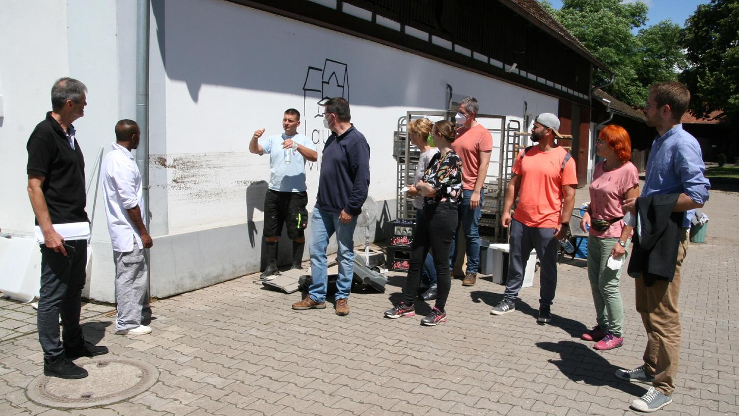 In Hallerndorf wurden die Schäden begutachtet, die das Hochwasser hinterlassen hat.