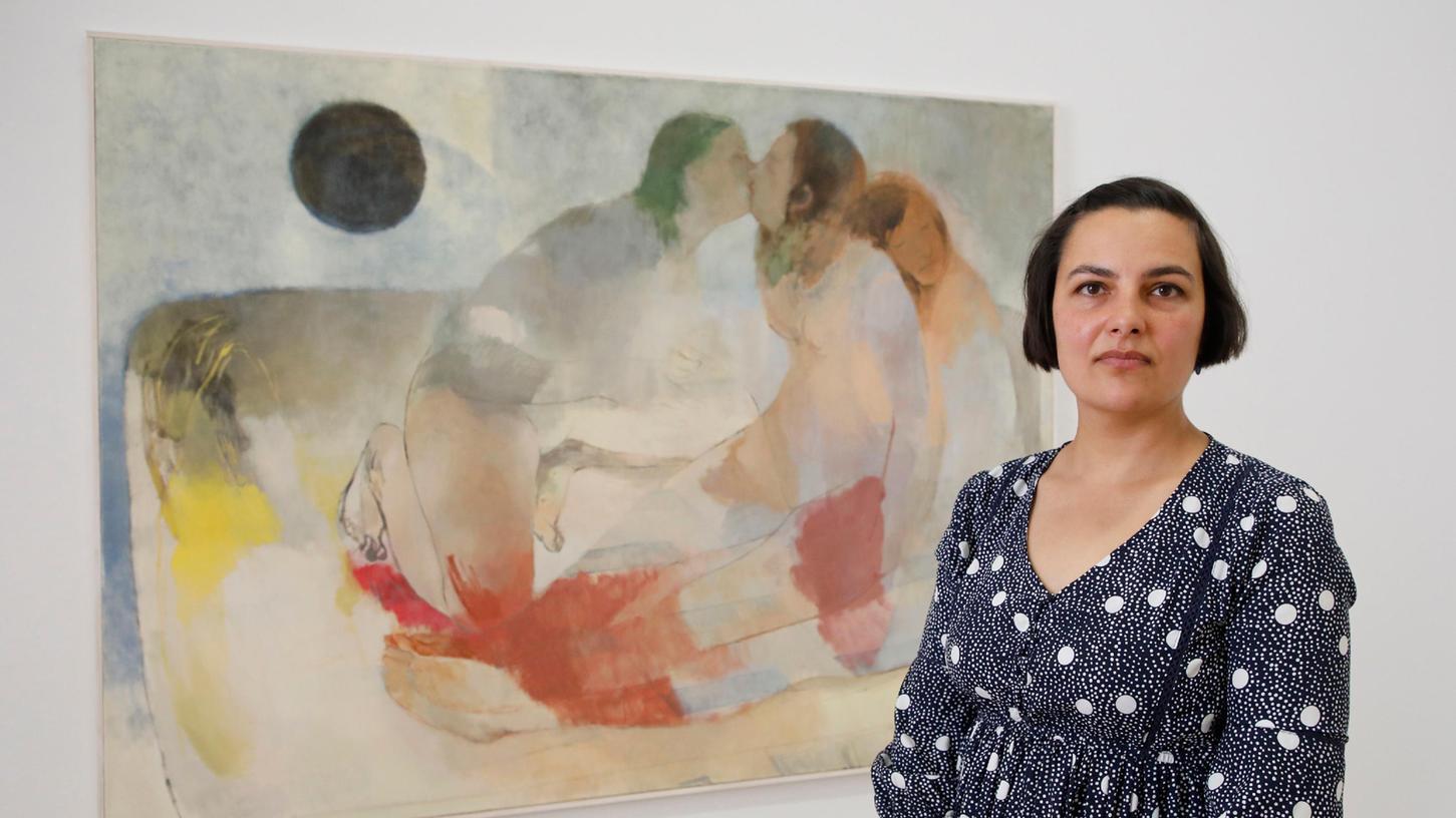 Fatma Güdü bekam 2021 für ihre Gemälde "Friedland" den Hauptpreis von der Jury zugesprochen.