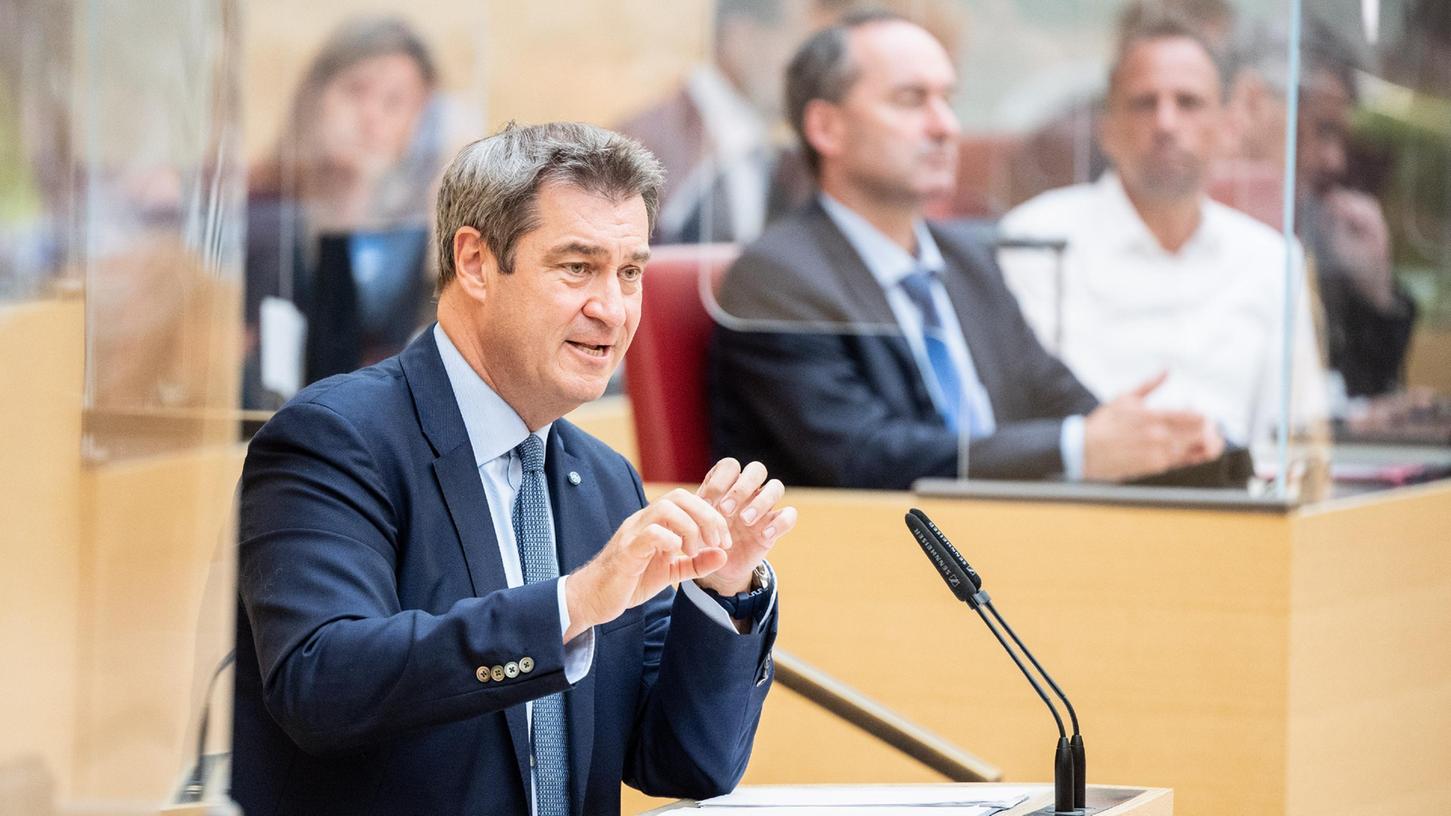 Markus Söder betont, wie wichtig der Klimaschutz sei. Er spricht von einem "Weckruf".