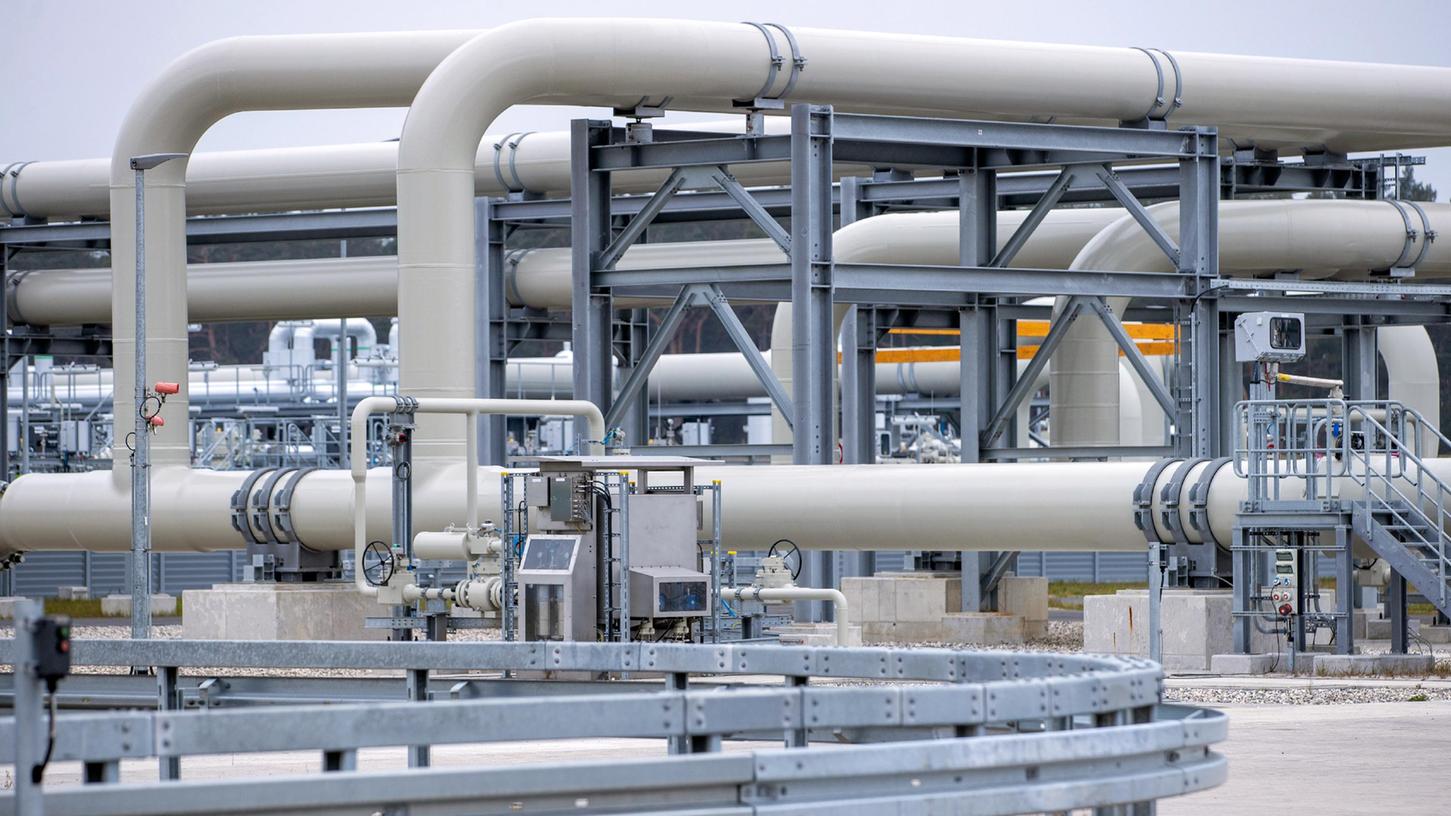 Rohrsysteme und Absperrvorrichtungen in der Gasanlandestation von Nord Stream 2.
Rohrsysteme und Absperrvorrichtungen in der Gasanlandestation von Nord Stream 2.