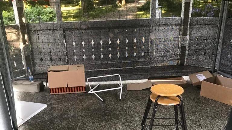 Vandalismus Theatrum Mundi Schwabach 22.07.2021 privat Vandalismus Theatrum Mundi Schwabach 22.07.2021 privat