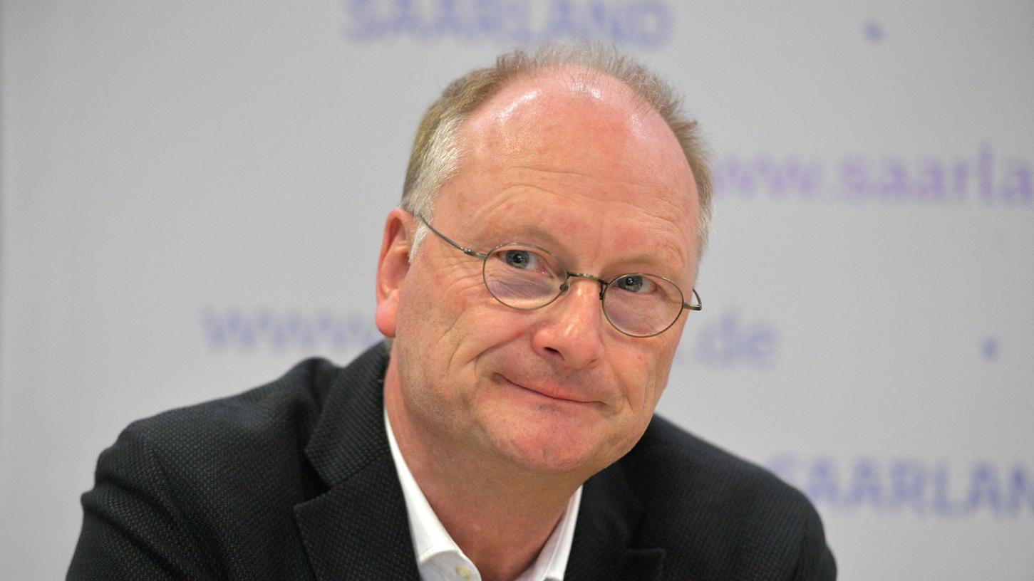 Sven Plöger, ARD-Wettermoderator und Diplom-Meteorologe, aufgenommen im Saarländischen Umweltministerium bei der Vorstellung einer Kampagne für das Grundwasser.