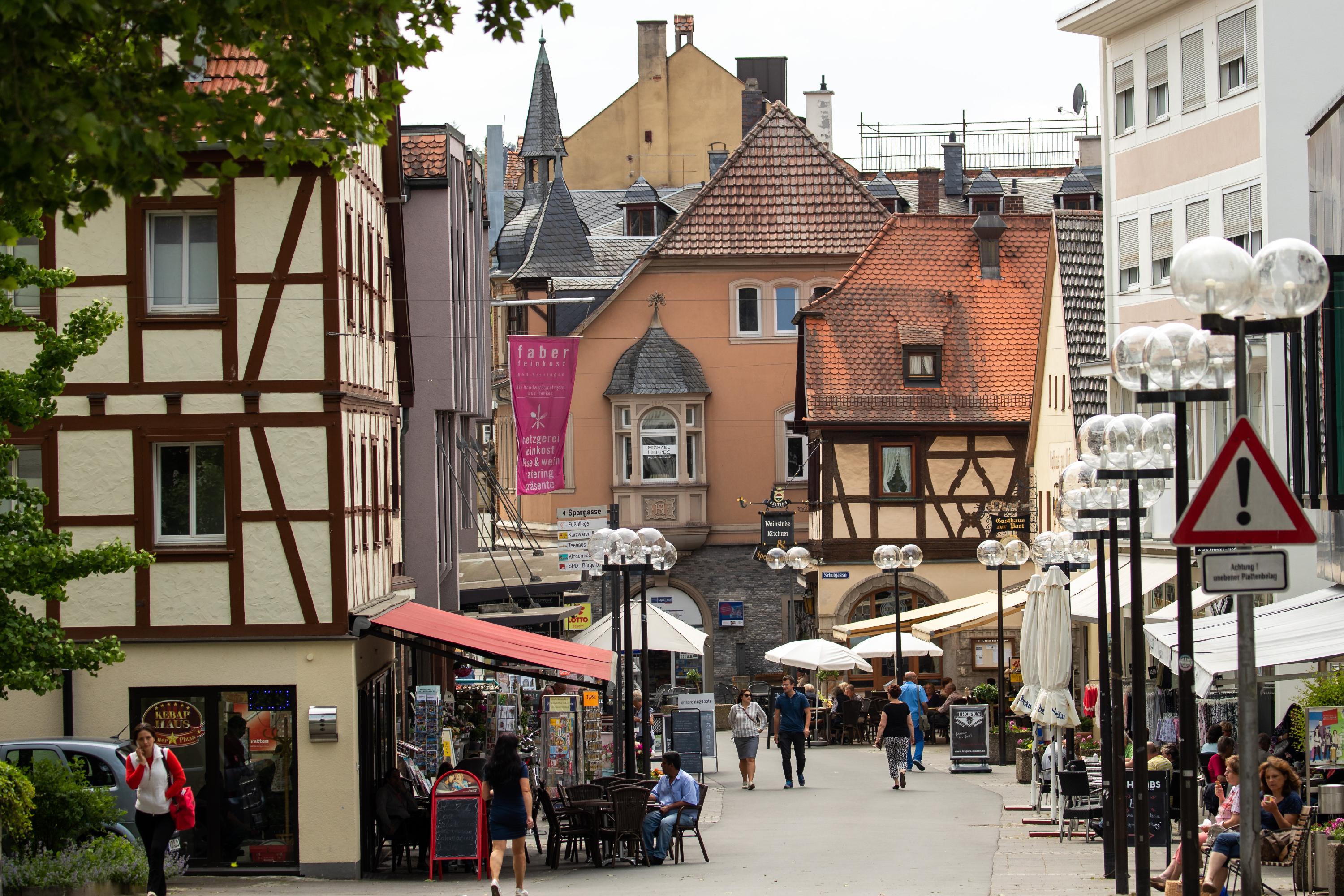 Bayern, Bad Kissingen: Die Obere Marktstra&szlig;e (Symbolbild).&nbsp;