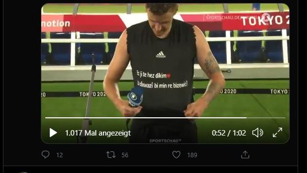 Video! Live im TV - Deutscher Olympia-Fußballstar macht Freundin nach Schlusspfiff Heiratsantrag