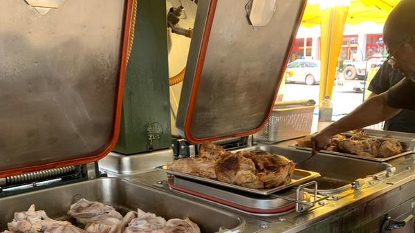 Die Bad Windsheimer haben viel Erfahrung im Umgang mit ihrer Feldküche.