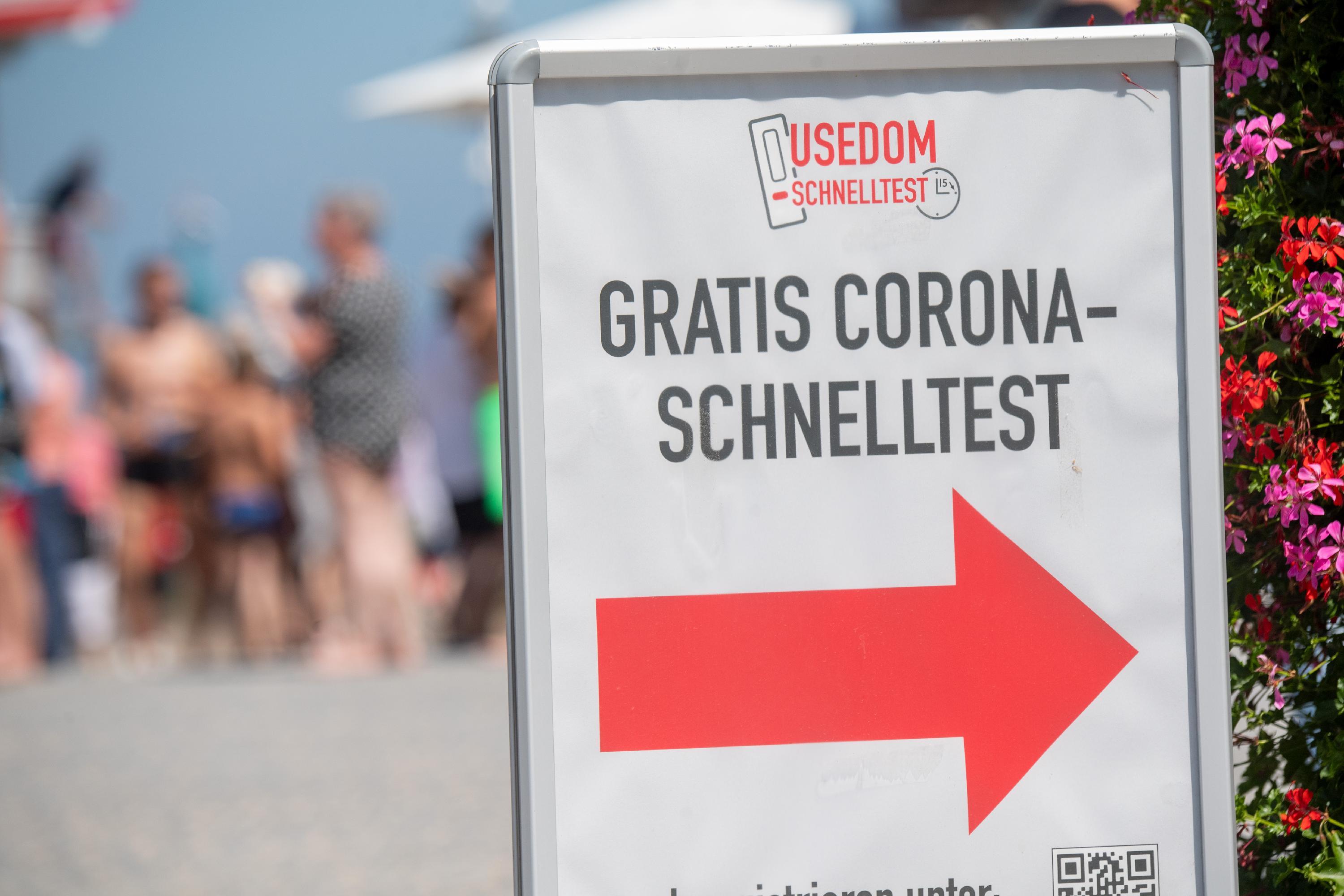 Corona-Schnelltest in Mecklenburg-Vorpommern