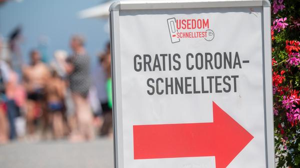 Corona-Schnelltest in Mecklenburg-Vorpommern