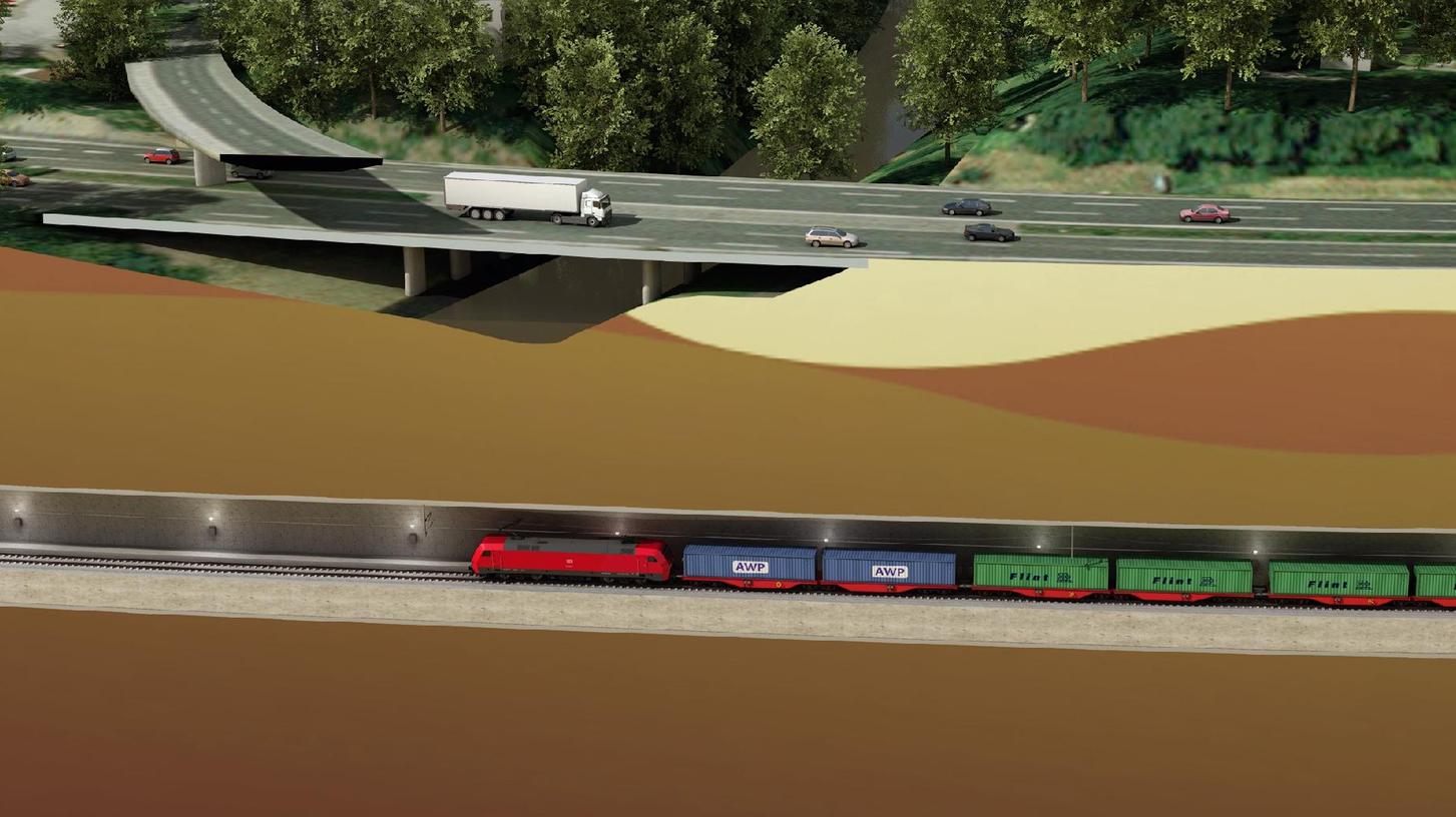 40 Meter unter der Pegnitz: So sieht der neue Güterzugtunnel für Nürnberg und Fürth aus