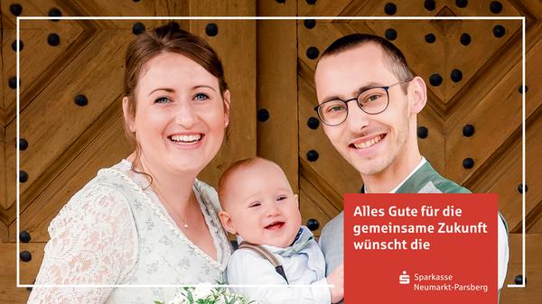 Am 1. Mai läuteten in der Kirche St. Mariä Verkündigung in Günching die Hochzeitsglocken für Christine und Maximilian Schmid. Getraut wurden die beiden von Pfarrer Jan Lamparski. Kennengelernt haben sich die 30-jährige Bankkauffrau und der 29-jährige Bankbetriebswirt vor sieben Jahren. Die junge Familie wohnt in Neumarkt.