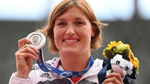 66,86 Meter - mit dieser Distanz gewann Kristin Pudenz die Silbermedaille im Finale der Diskuswerferinnen. Diese Weite war zugleich ihre persönliche Bestmarke.