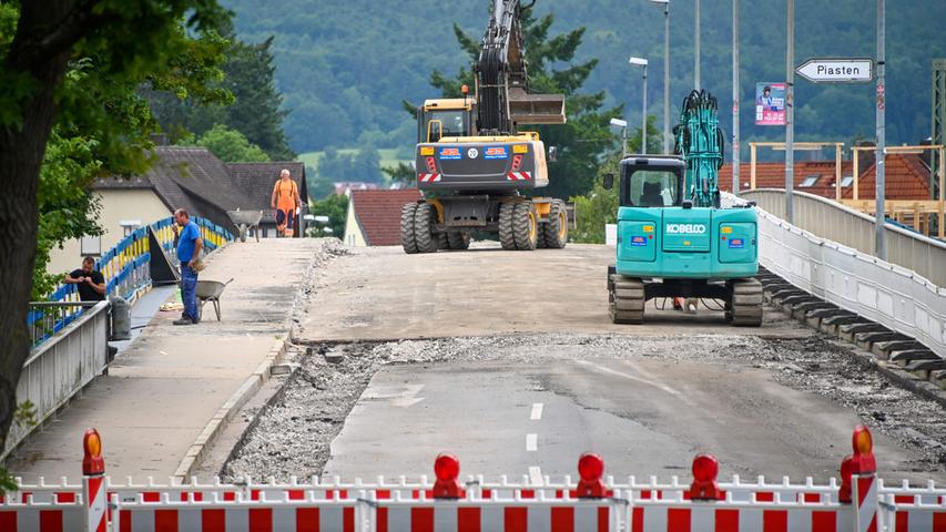 Bye, bye, Piastenbrücke: Eine Forchheimer Baustelle im Zeitraffer