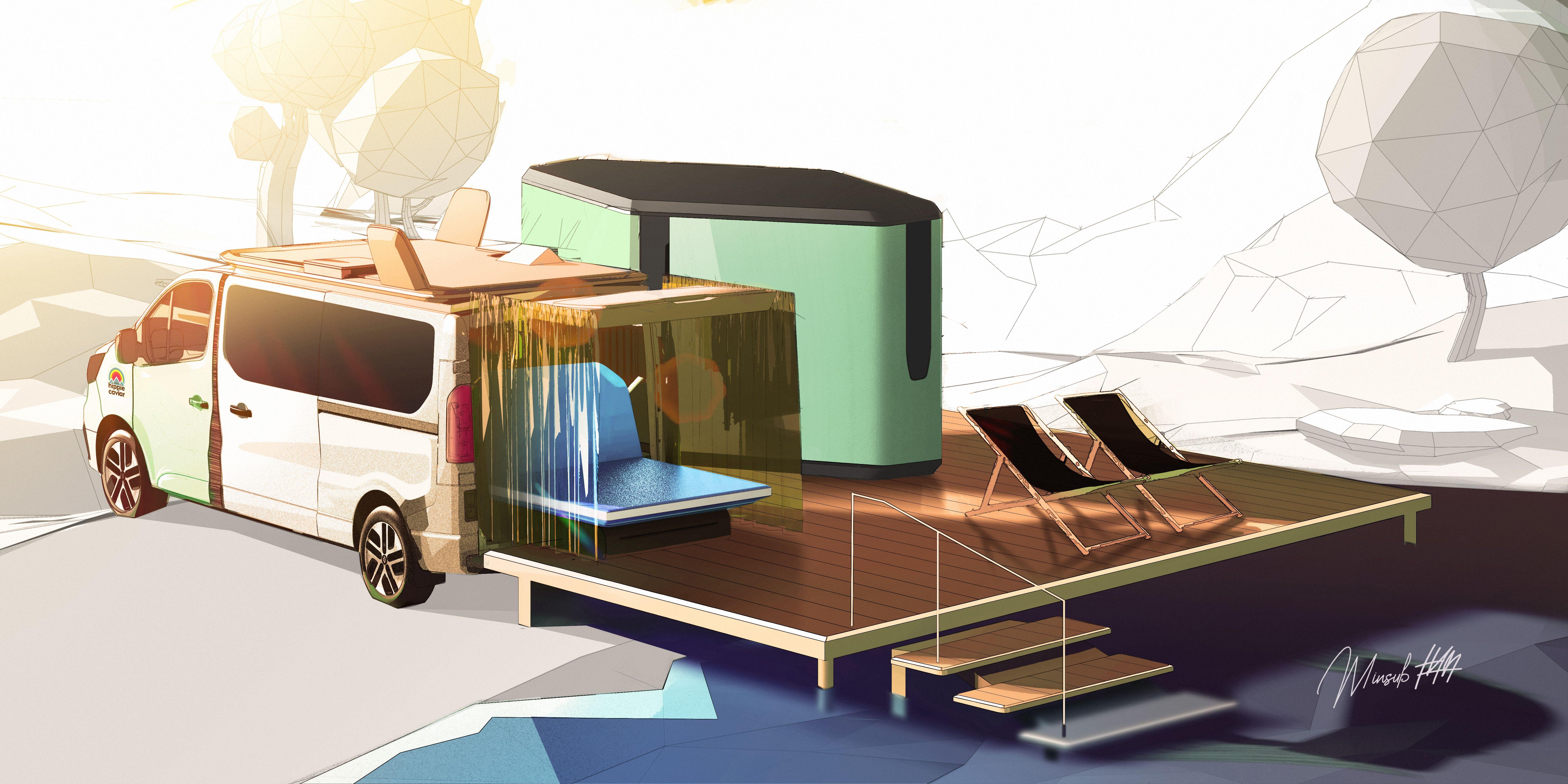 Renault Hippie Caviar Hotel: Glamping mit Lieferdrohne<br>
<br>
Renault Hippie Caviar Hotel: Glamping mit Lieferdrohne<br>
<br>