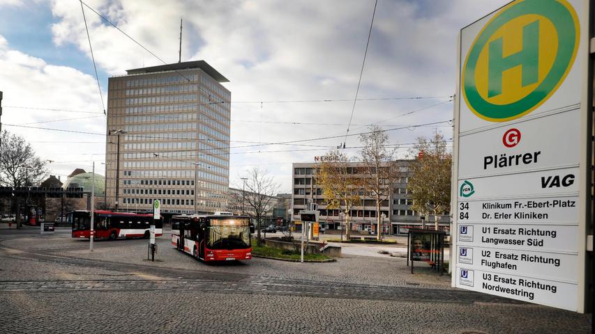 Neben dem Kirchenweg, der Rückertstraße, dem Friedrich-Ebert-Platz und dem Bahnhofsplatz diente auch der Plärrer als Kulisse.