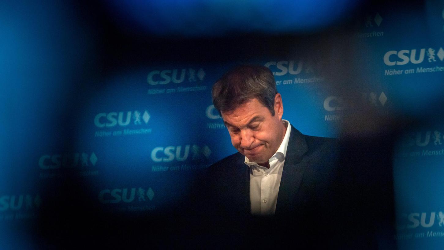 CSU-Chef Markus Söder sieht sich als Gefangener einer schlecht operierenden CDU. Die CSU, warnt er, hänge deutlich von den Ergebnissen der CDU ab. Die aber sackt immer tiefer ab.