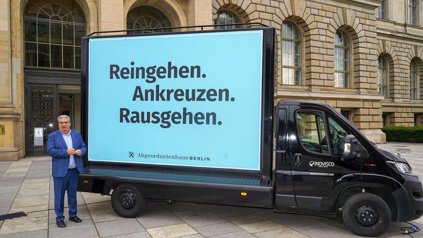 Pfiffige Wahlwerbung, wie hier in Berlin, soll die Menschen mobilisieren. Pfiffige Wahlwerbung, wie hier in Berlin, soll die Menschen mobilisieren.