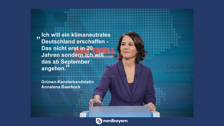 "Ich will ein klimaneutrales Deutschland erschaffen - Das nicht erst in 20 Jahren, sondern ich will das ab September angehen", betonte dagegen Grünen-Kandidatin Annalena Baerbock. 