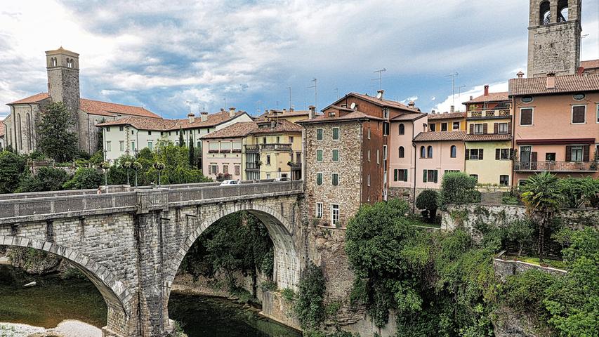 Die Brücke in Cividale del Friuli.
