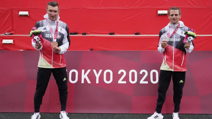 Erfolgsduo: Bronzesieger Matthias Schindler (links) und der mit Silber dekorierte Tübinger Steffen Warias.
Erfolgsduo: Bronzesieger Matthias Schindler (links) und der mit Silber dekorierte Tübinger Steffen Warias.