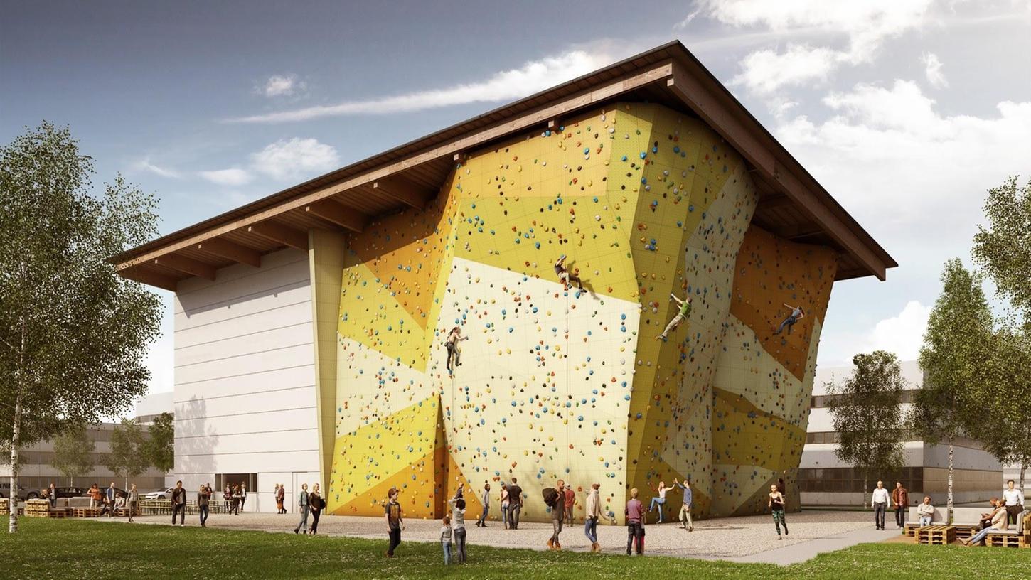 So sehen die Pläne für die neue Kletterhalle in Sandreuth aus. 