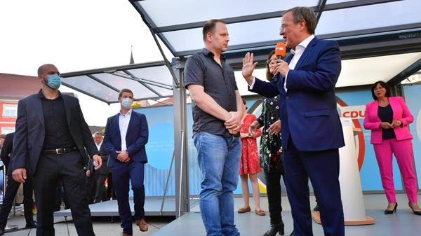 Wahlkampf CDU - Laschet in Erfurt