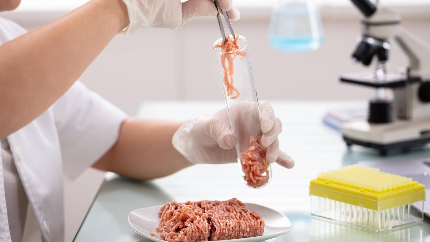 In-vitro-Fleisch wird aus Tierzellen hergestellt.
In-vitro-Fleisch wird aus Tierzellen hergestellt.