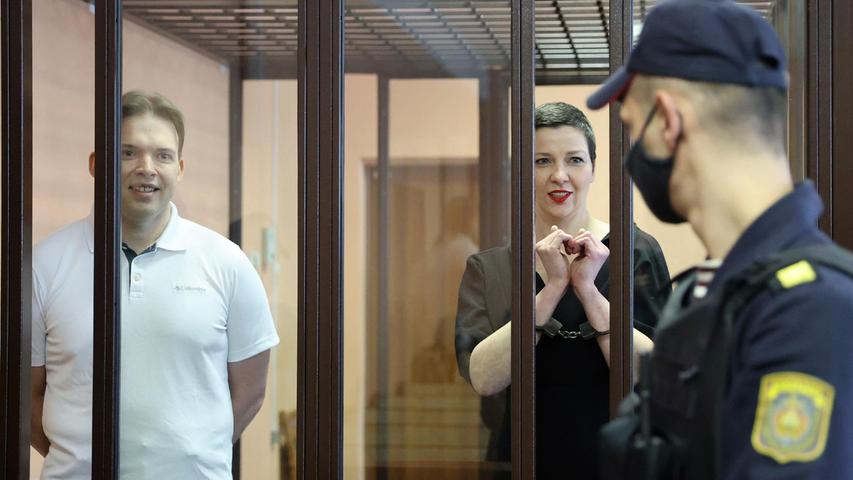 Die Oppositionelle Maria Kolesnikowa (r.) ist zu elf Jahren Haft verurteilt worden. 