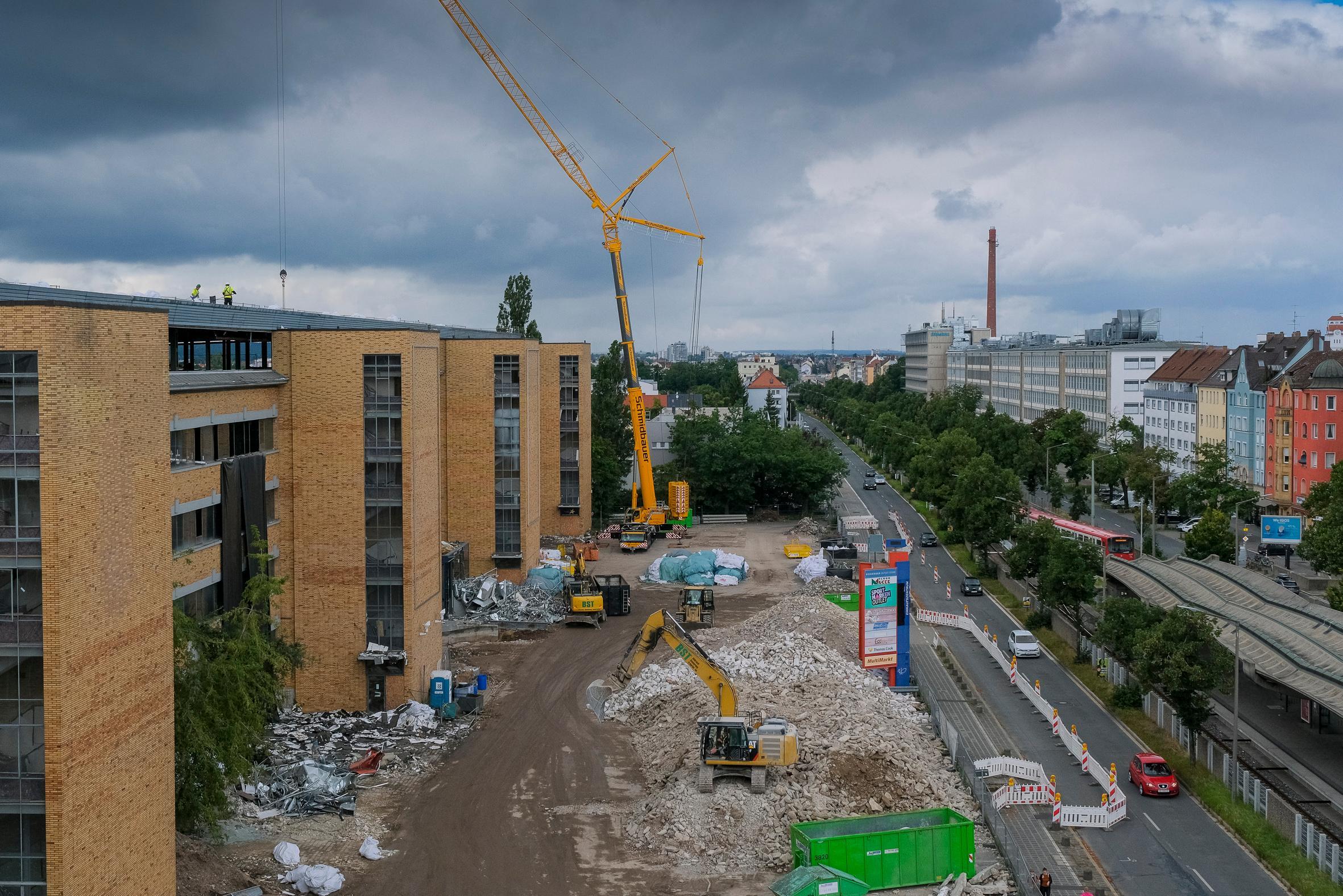 Auf dem Quelle-Gelände tut sich was. Der großangelegte Umbau hat im Sommer endlich begonnen.