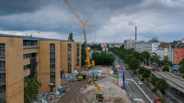 Auf dem Quelle-Gelände tut sich was. Der großangelegte Umbau hat im Sommer endlich begonnen.