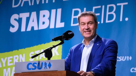 Auftritt in Nürnberg: Markus Söder auf CSU-Wahlkampftour