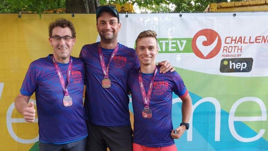 Das erfolgreiche Team von Altmühltaler Treuchtlingen (von links): Bernd Hüttig, Christoph Feilen und Jörg Foistner.  