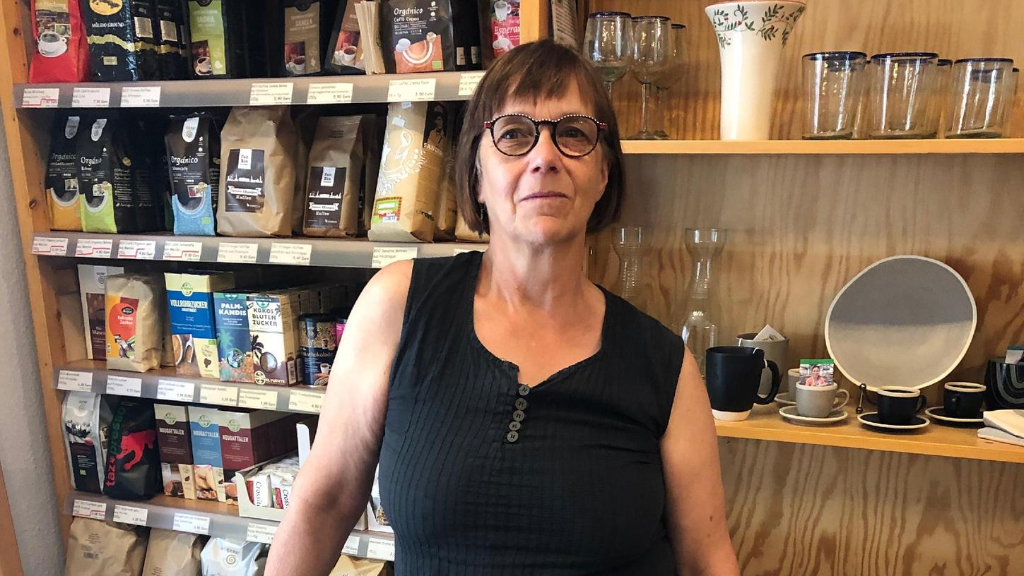 Julie Mildenberger vom Weltladen Erlangen.
Julie Mildenberger vom Weltladen Erlangen.