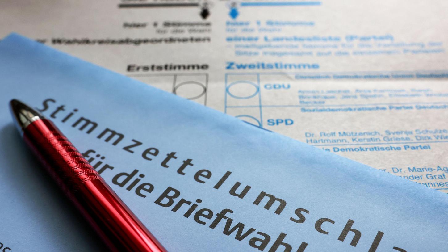 In Schwabach hat schon fast die Hälfte aller 29889 Wahlberechtigten Briefwahl beantragt. In den meisten Kommunen im Landkreis Roth liegt die Quote ebenfalls zwischen 40 und 50 Prozent.