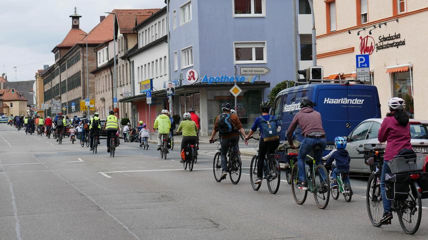 An ihr beteiligten sich am Sonntag (19. September) vor allem Kinder und Jugendliche, um auf die jüngeren Radfahrer im Straßenverkehr aufmerksam zu machen.