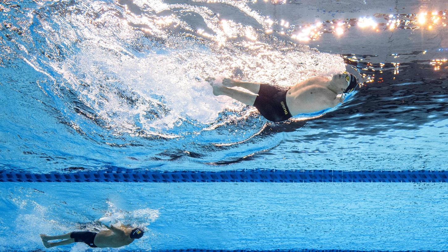 Im Wasser in seinem Element: Josia Topf (vorne) über 200 Meter Freistil bei den Paralympics.