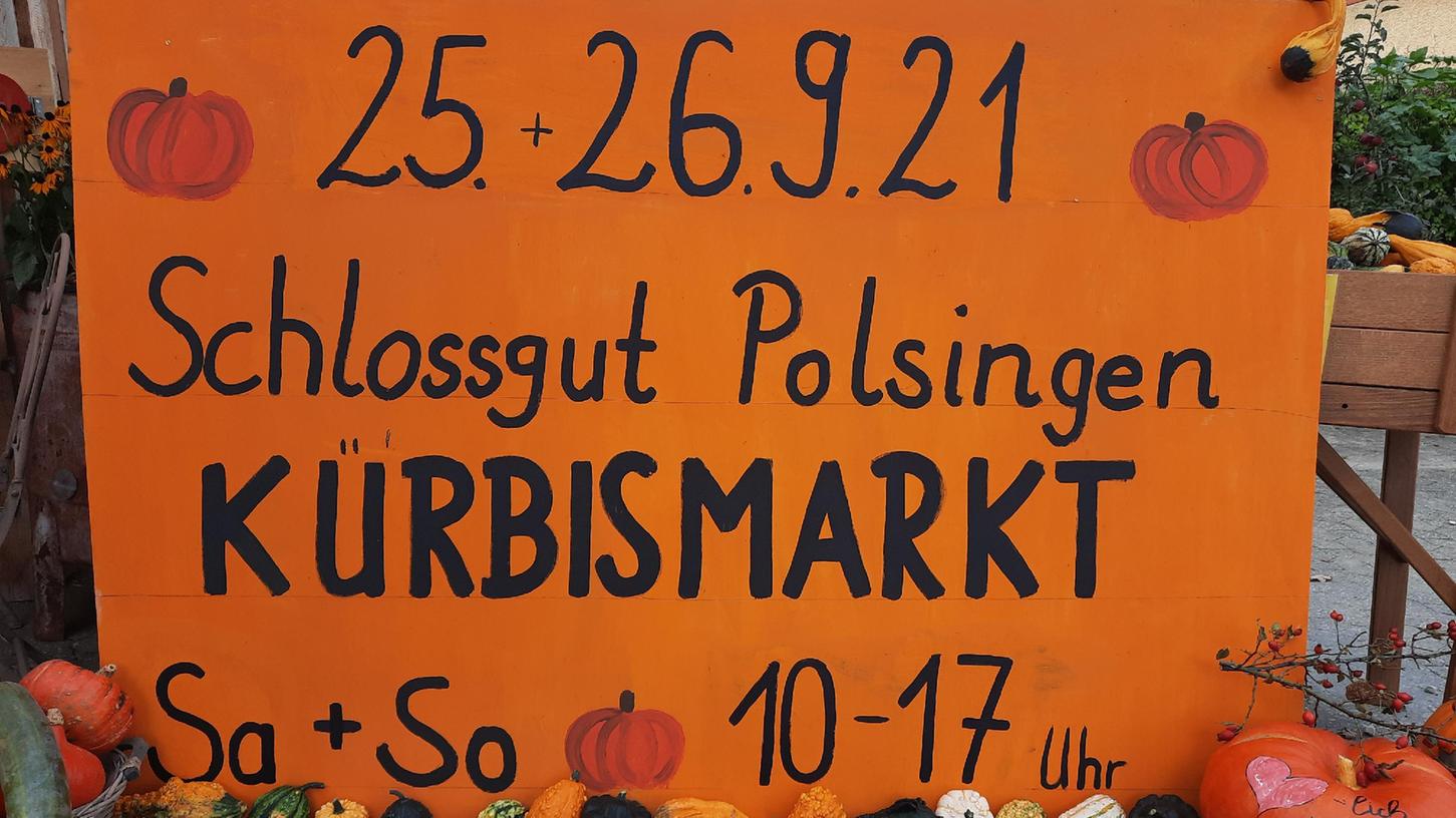 Am Wochenende lädt der Kürbismarkt im Schlossgut nach Polsingen ein.