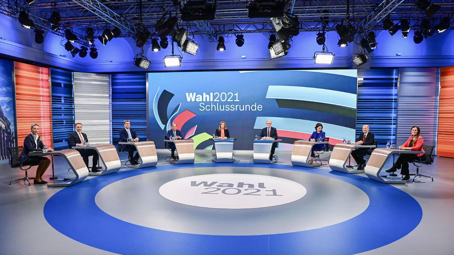 Drei Tage vor der Bundestagswahl stellten sich die Spitzenkandidatinnen und Spitzenkandidaten einem letzten großen Schlagabtausch im Fernsehen.