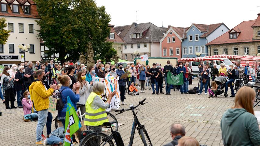 FFF-Demo in Forchheim mit 300 Teilnehmern: 