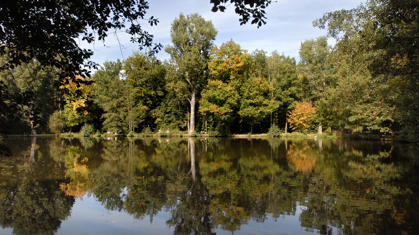 Die Streife der PI Nürnberg-Ost traf am Weiher eine Person an, die anderen drei Männer hatten zuvor die Flucht ergriffen. 