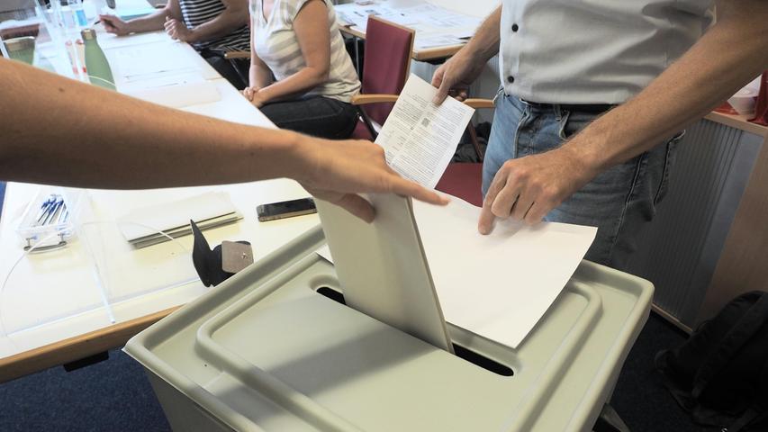 Wahllokal im Bürgerzentrum Pegnitz. Wahllokal im Bürgerzentrum Pegnitz.