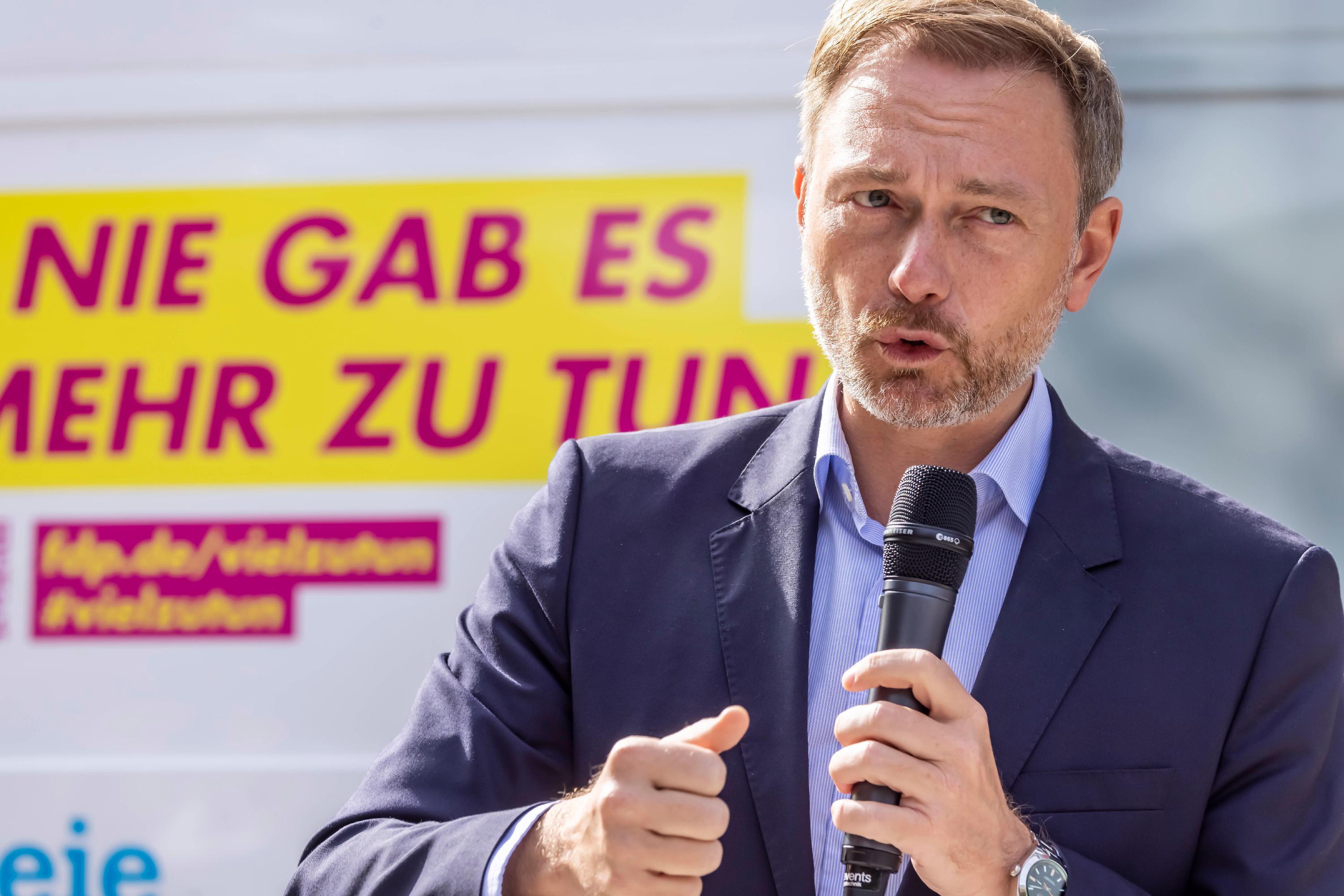 News Themen der Woche KW38 News Bilder des Tages  Christian Lindner (MdB, FDP-Bundesvorsitzender). Wahlkampfveranstaltun
