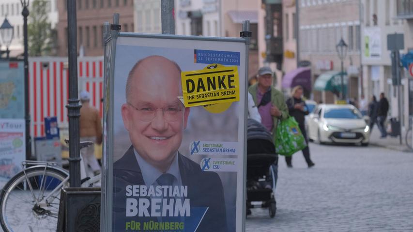 Sebastian Brehm sagt Danke: Der CSU-Bundestagsabgeordnete für Nürnberg-Nord holte wieder das Direktmandat für die Schwarzen. Aber die CSU ließ trotzdem Federn.
