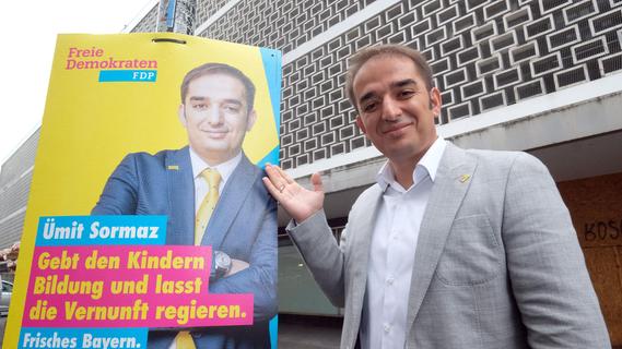 Ümit Sormaz während des Wahlkampfes im September 2018, als die Landtagswahlen anstanden.
