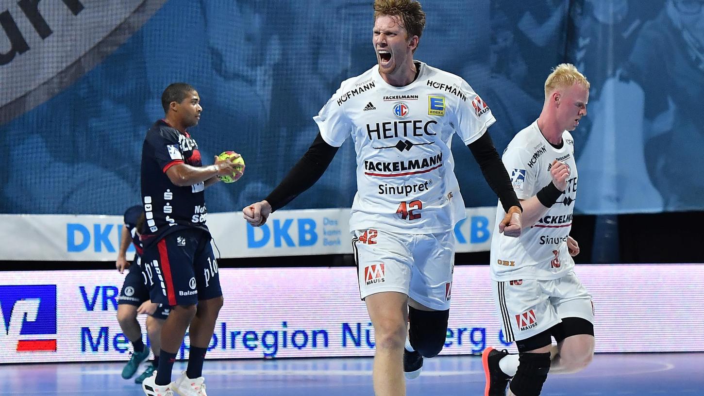 Jubelnde Erlanger sind im Handballherbst 2021 kein seltenes Bild.
Jubelnde Erlanger sind im Handballherbst 2021 kein seltenes Bild.