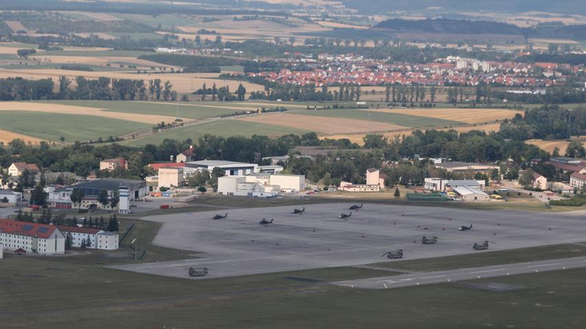 Aktuell sind rund 40 Hubschrauber der US-Army in Illesheim stationiert.