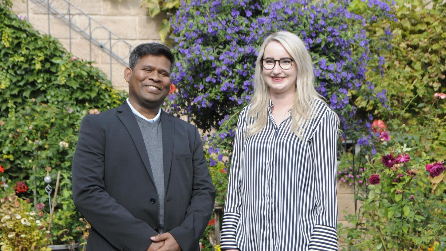 Pater Pradeep Tirkey msfs und die angehende Pastoralreferentin Anna Schreiber.