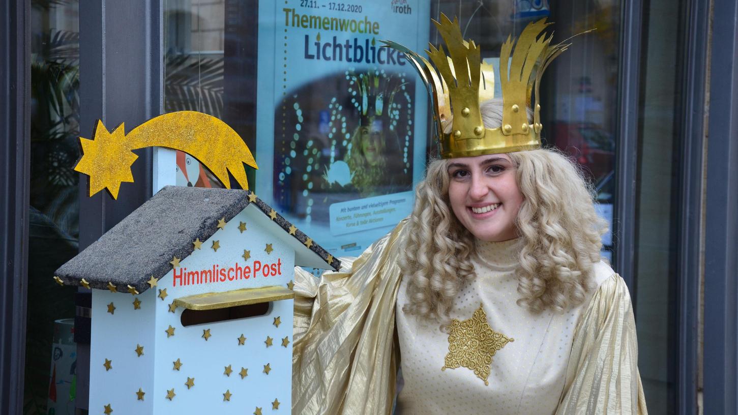 Auch wenn der Christkindlesmarkt in Roth abgesagt ist, kümmert sich sein Namensgeber, das Christkind, bis Weihnachten um die „Himmlische Post“.  