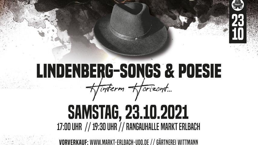 Auf einem Werbebanner stimmt Markt Erlbach auf einem Abend Auf einem Werbebanner stimmt Markt Erlbach auf einem Abend