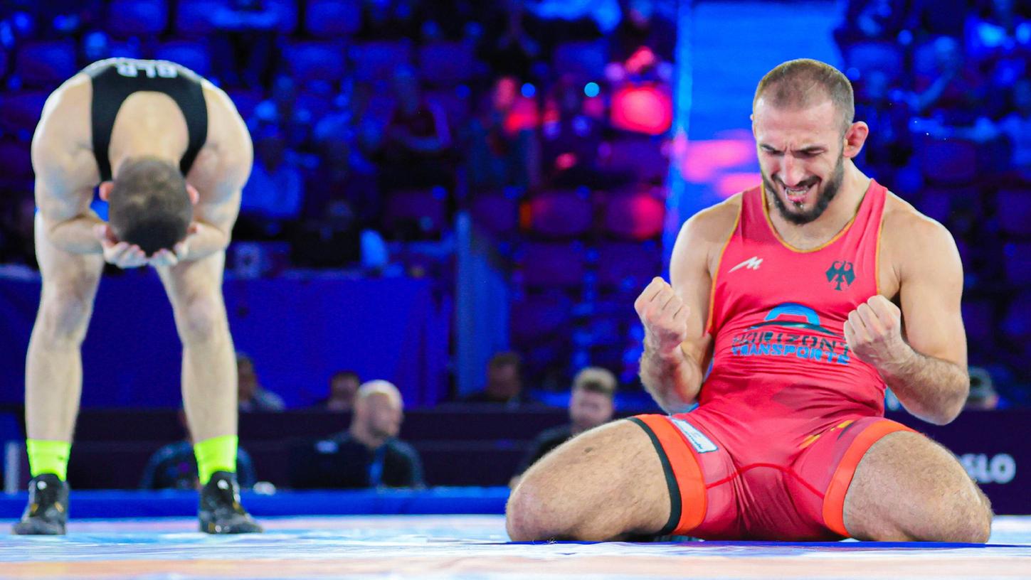 Pure Erleichterung: Roland Schwarz jubelt, ein ganzes Jahr fällt von ihm ab. Bronze!